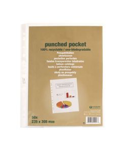 Plastficka återvunnen PP A4 0,06mm 50/FP