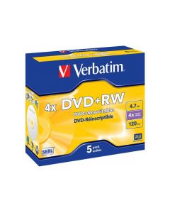 DVD+RW VERBATIM 4,7GB 5/FP