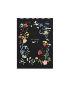 Väggkalender Illustrerad blomster 2025