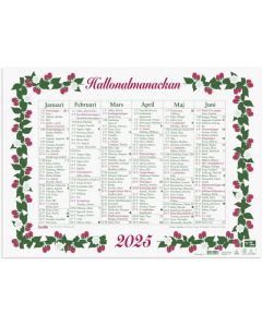Väggkalender Stora Hallonalmanackan 2025