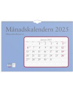 Väggkalender Månadskalendern 2025