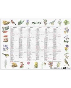 Väggkalender Stora Naturalmanackan 2025
