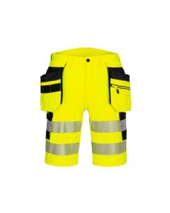Hantverksshorts DX446 gul varsel kl2 c48