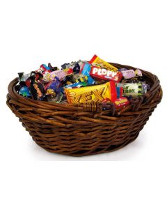 Godis Presentkorg brun inslaget 1,5kg