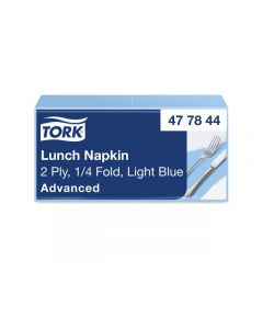 Servett TORK Lunch 2-lag 200/fp lj.blå