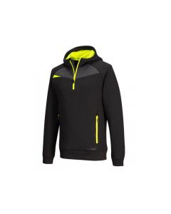 Hoodie halfzip PW DX467 svart 2XL