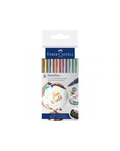 Fiberpenna FABER CASTELL Metallics 6/fp