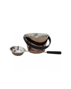 Bastuset EMENDO hink och skopa rökgrå