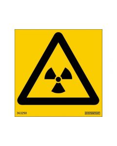 Dekal Radioaktiv ämnen 80x80mm