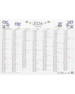 Väggblad 14-månader 2026