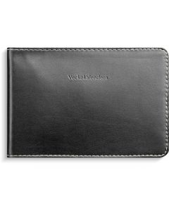 Veckokalender 2026 konstläder svart