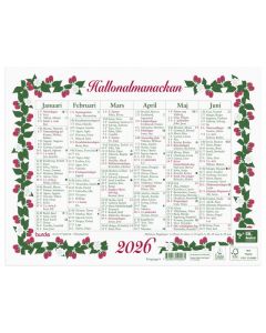 Väggkalender Lilla Hallonalmanackan 2026