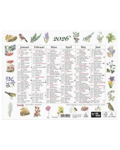 Väggkalender Lilla Naturalmanackan 2026