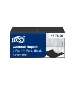 Servett TORK Cocktail svart 2-lag 200/fp