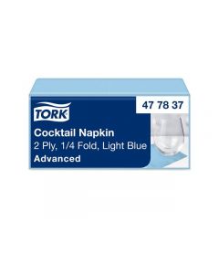 Servett TORK Cocktail ljblå 2-lag 200/fp