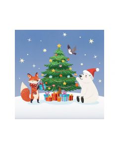 Servetter 3-lags 1/4 33x33 Christmas