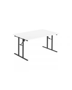 Fällbord 1600x800x730x25 vit/svart