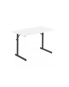 Fällbord 1200x500x715x18 vit/svart