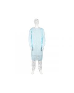 Förkläde 112x1250mm lång ärm blå 20/fp