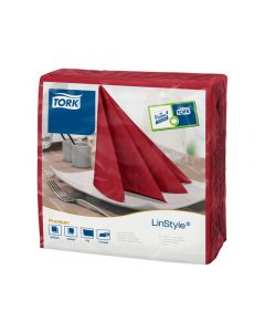 Servett TORK LinStyle röd 39x39cm 50/fp