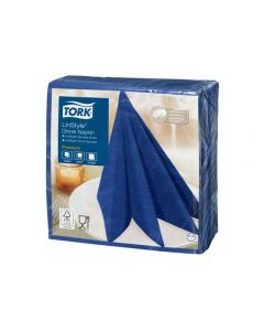 Servett TORK LinStyle blå 39x39cm 50/fp