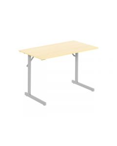 Fällbord 1200x500x715x18 ljus björk/silv