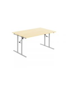 Fällbord 1600x800x730x25 ljus björk/silv