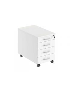 Hurts mobil 4 lådig, djup 600 mm vit