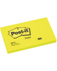 Notes POST-IT neon 76x127mm gul