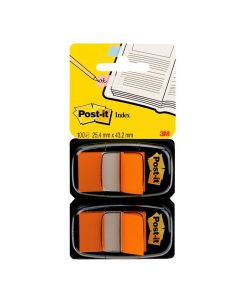 Index POST-IT dubbelpack 2x50flik orange