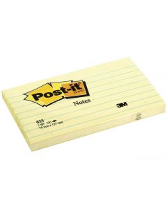 Notes POST-IT linjerat 76x127mm gul