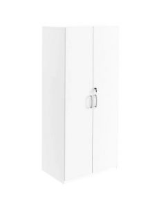 Hylla med dörrar 4-plan monterad vit
