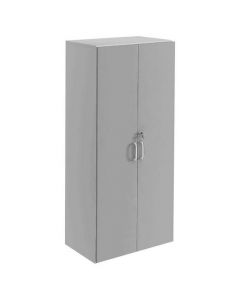 Hylla med dörrar 4-plan monterad grå