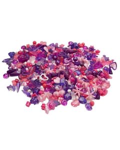 Plastpärlor mix lila/rosa 1000/FP