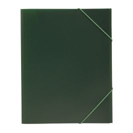 Gummibandsmapp plast 3-klaff A4 grön