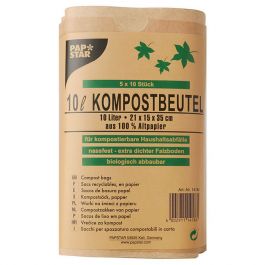 Kompostpåse PURE 10 liter brun 50/FP
