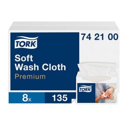 Tvättlapp TORK Premium 1-lag vit 1080/FP