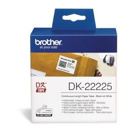 Etikett BROTHER DK22225 38mm vit