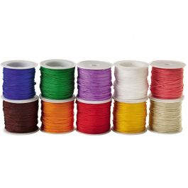 Polyestertråd 1,7mm x 18m x 10 färger