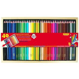 Färgpennor SENSE trälåda 40 färger