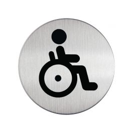 Skylt WC handikappad DURABLE 83mm stål