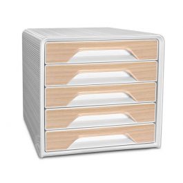 Blankettbox CEP Smoove 5-lådor vit/beech