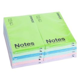 Notes STAPLES 76x127mm sort. färger