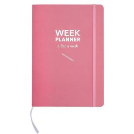 Kalender Week planner odaterad rosa - 1051