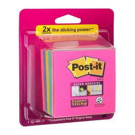 Notes POST-IT Super Sticky kub Rainbow 76x76