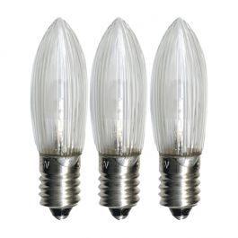 LED-Lampa E10 Topp 10-55V 0,2W Klar 3/FP