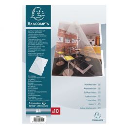 Plastficka EXACOMPTA A4 klar 0.20mm 10/FP