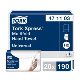 Handduk TORK Universal H2 2-lag 3800/FP