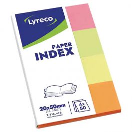 Indexflikar LYRECO 20x50mm sorteradefärger 4/FP