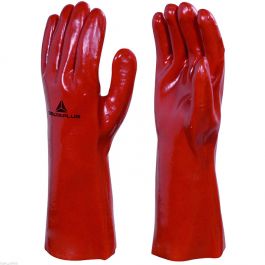 PVC-handskar Deltaplus, extra kraftiga, röd stl. 10